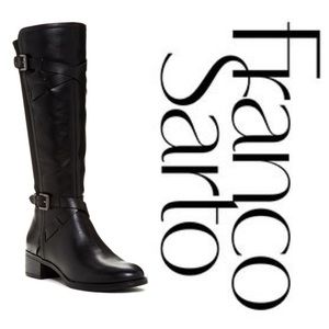 Franco Sarto Black Chrome Boots